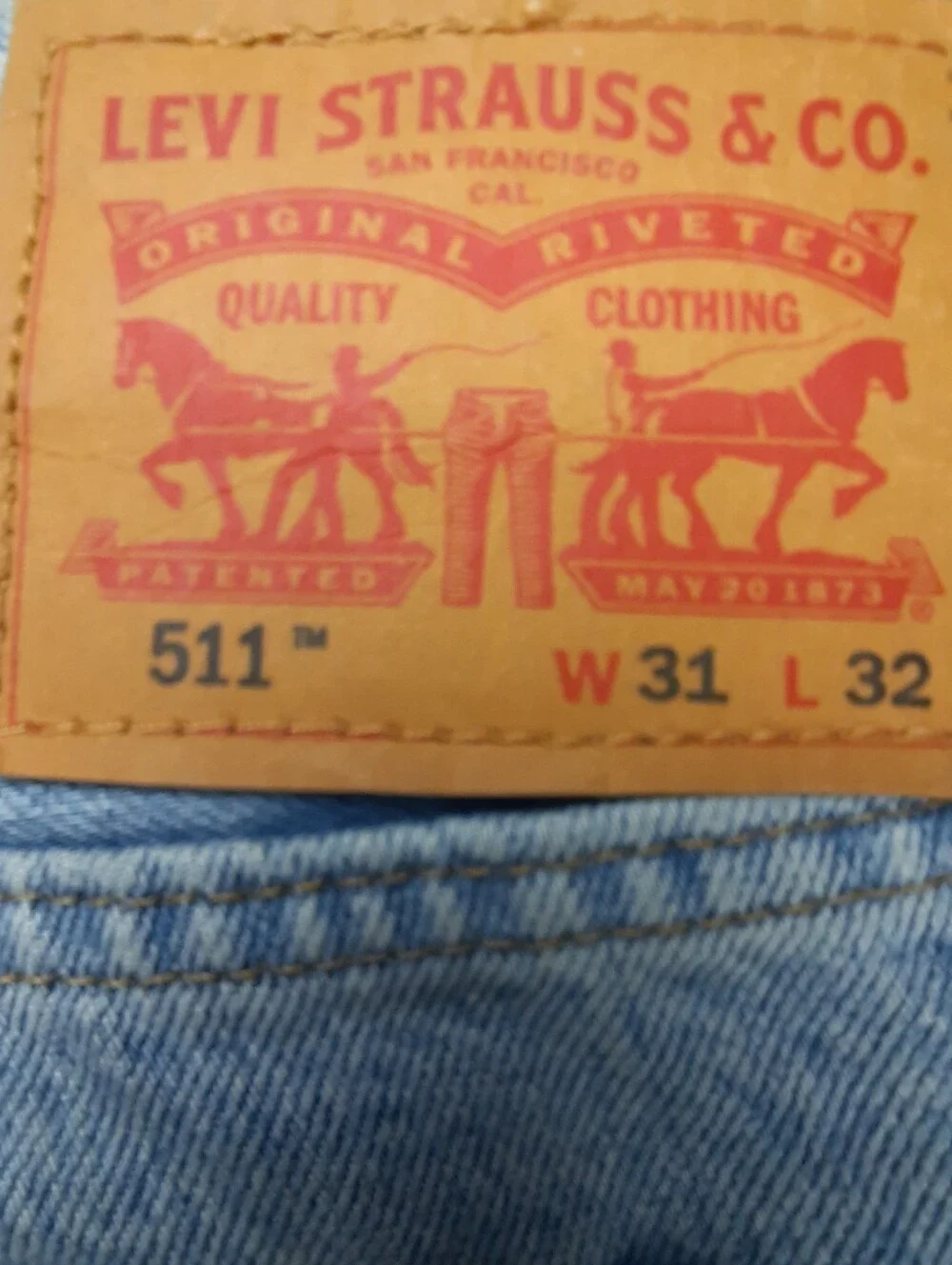 Levi's 511 Modern Slim Tapered Straight Blue Jeans SZ 31x32